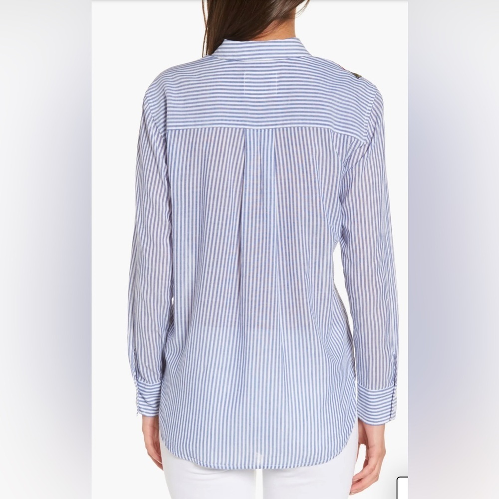 Rails Revolve Frances Banker Stripe With Floral P… - image 4